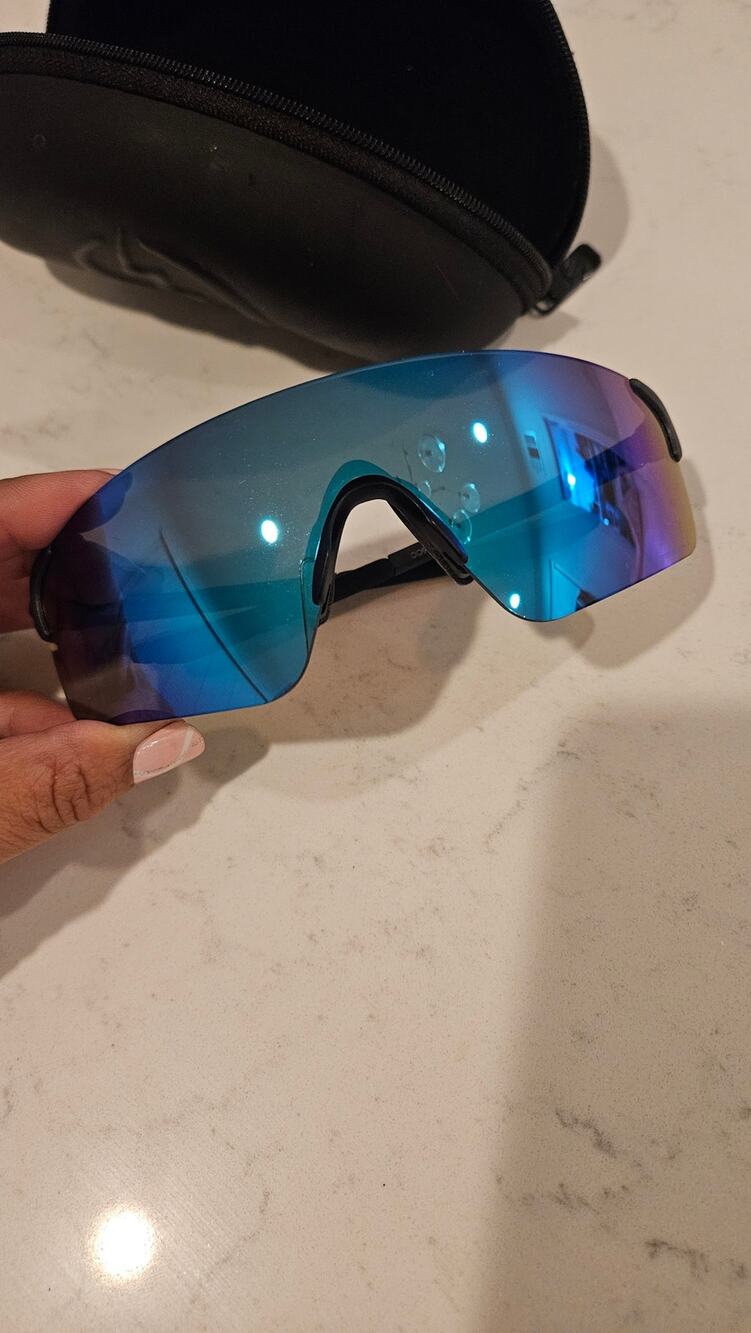 Oakley EVZero Blades Sunglasses - Steel Frame / Prizm Sapphire Lens